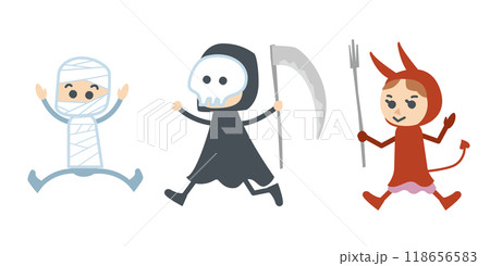 ハロウィンのコスプレをする子供 ハロウィンのコスプレをする子供 118656583