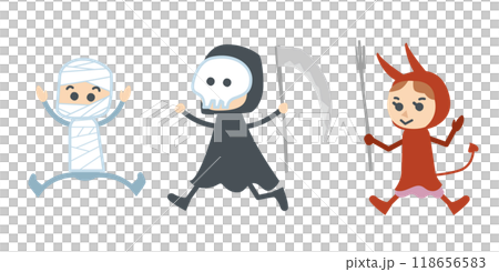 ハロウィンのコスプレをする子供 ハロウィンのコスプレをする子供 118656583