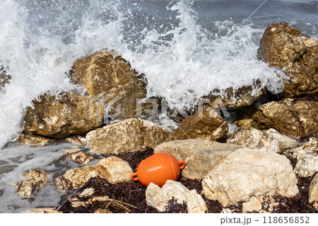 Textured coastal rocks, Astrakeri, Corfu, Greece Textured coastal rocks, Astrakeri, Corfu, Greece 118656852