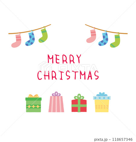 2024クリスマスイメージ素材3ベク 118657346