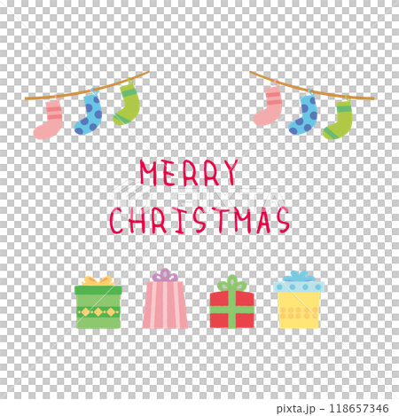 2024クリスマスイメージ素材3ベク 118657346