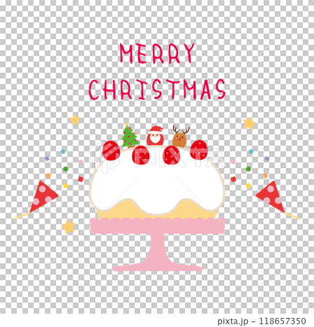 2024クリスマスイメージ素材4ベク 118657350