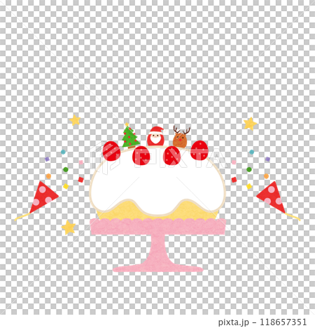2024クリスマスイメージ素材4文字なし 118657351