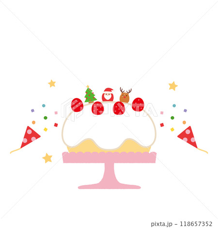 2024クリスマスイメージ素材4文字なしベク 2024クリスマスイメージ素材4文字なしベク 118657352