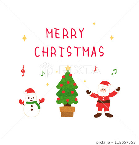 2024クリスマスイメージ素材6 118657355