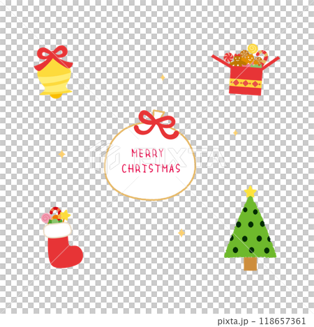 2024クリスマスイメージ素材7ベク 118657361