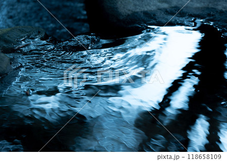 【自然風景】池の波紋_水の流れと光 【自然風景】池の波紋_水の流れと光 118658109