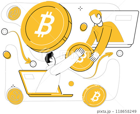 Bitcoin trading vector illustration. Trading, dance currencies, orchestrates symphony transactions in dynamic world cryptocurrency Cryptocurrency, financial revolution, introduces decentralized Bitcoin trading vector illustration. Trading, dance currencies, orchestrates symphony transactions in dynamic world cryptocurrency Cryptocurrency, financial revolution, introduces decentralized 118658249