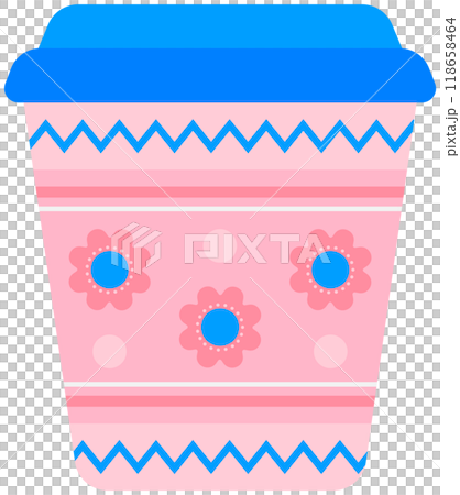 Cute Winter Coffee Mug with flower pattern 118658464