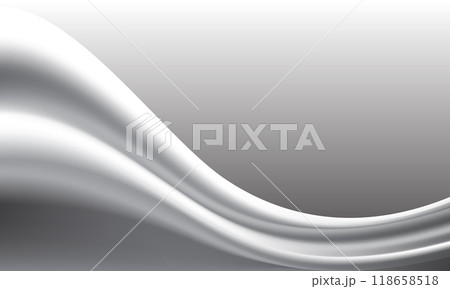 Abstract white grey wave curve with blank space...のイラスト素材 [118658518 ...