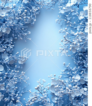 A simple winter background with snowflakes and soft tones. Includes ample copy space for text 118658790