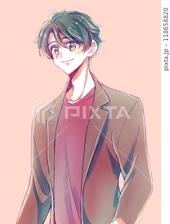 爽やかな男性 黒髪 爽やかな男性 黒髪 118658820