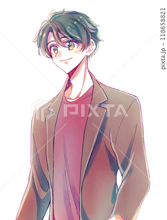 爽やかな男性　黒髪 118658821