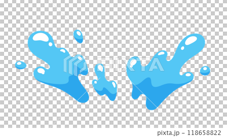 簡單的水衝擊效果插畫素材 118658822