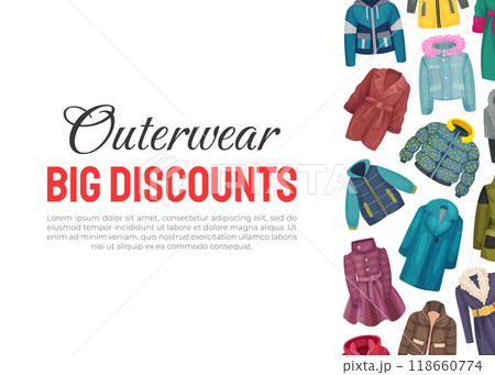 Outerwear Sale Web Banner Design Vector Template 118660774