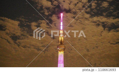 夜空に輝くスカイツリー 夜空に輝くスカイツリー 118661693