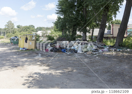 garbage cans, garbage dump garbage cans, garbage dump 118662109