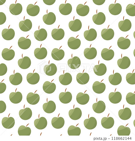 apple green fruit food fresh pattern textile 118662144
