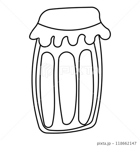 canned jar vegetables line doodle icon element canned jar vegetables line doodle icon element 118662147