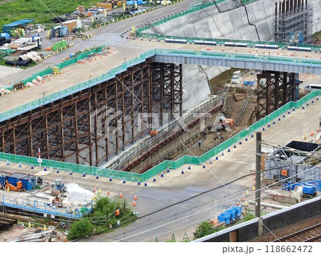 中央新幹線 神奈川県駅(仮称)工事現場 2022/8/20 118662472