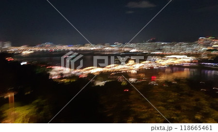 traffic in city at night 118665461