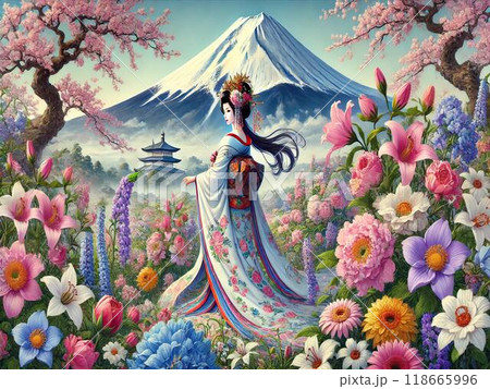 絵画　山のように大きな女性像です。 歌川広重 浮世絵美人画「極彩色・今様うつしゑ」｜浮世絵工房