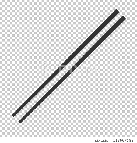 一種用於烹飪的筷子的插圖,稱為“saibashi” 一種用於烹飪的筷子的插圖,稱為“saibashi” 118667588