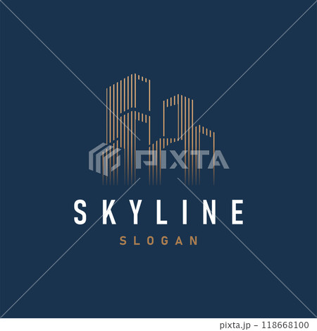 Building Real Estate Apartment Construction Logo, Elegant Premium Rustic Monogram Vector Design 118668100