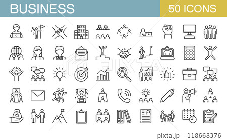 ビジネスや会社員に関するアイコンセット  118668376