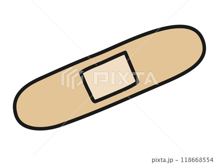 シンプルでかわいい絆創膏のベクターイラスト 118668554