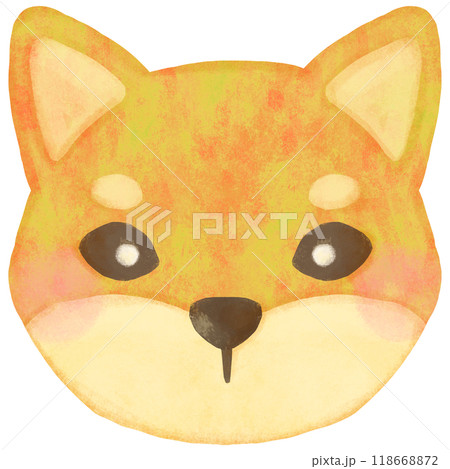 かわいいしば犬のイラスト 顔 かわいいしば犬のイラスト 顔 118668872