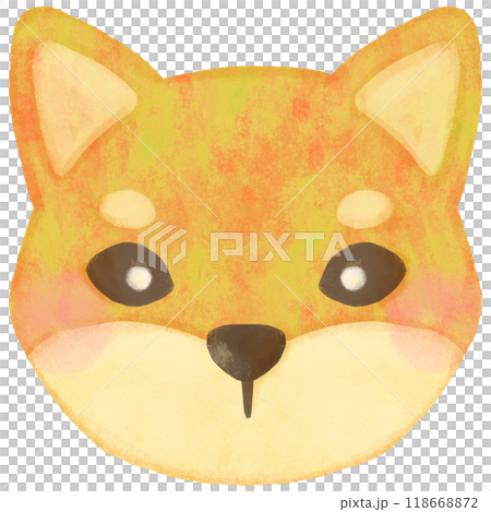 かわいいしば犬のイラスト 顔 かわいいしば犬のイラスト 顔 118668872