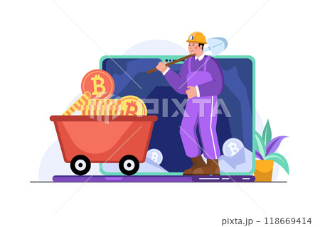 Cryptocurrency Mining 118669414