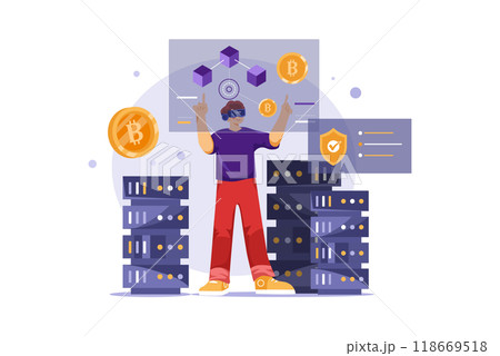 identity Security Illustration concept on a white background identity Security Illustration concept on a white background 118669518