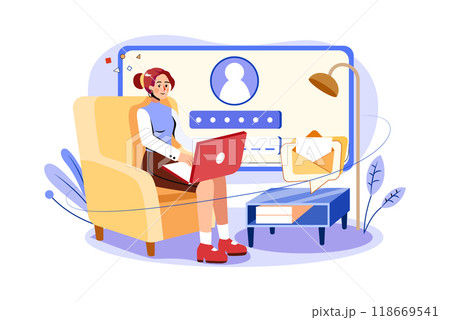 identity Security Illustration concept on a white background identity Security Illustration concept on a white background 118669541