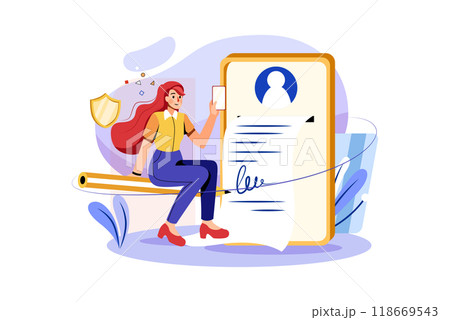 identity Security Illustration concept on a white background 118669543