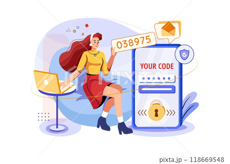 identity Security Illustration concept on a white background 118669548