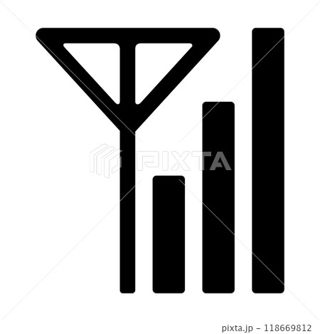 携帯電話の受信感度のアイコン 118669812