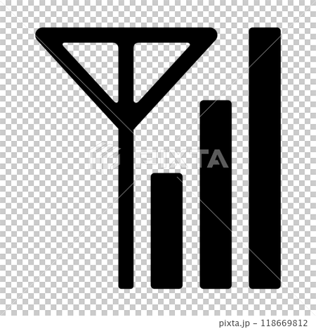 携帯電話の受信感度のアイコン 118669812