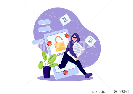 Authentication Security Illustration concept on a white background 118669861