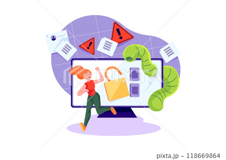 Authentication Security Illustration concept on a white background Authentication Security Illustration concept on a white background 118669864