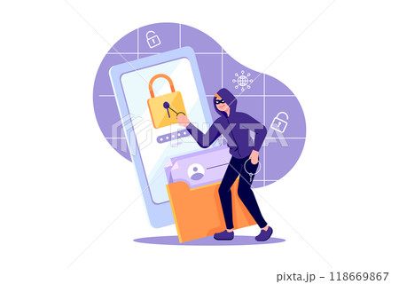 Authentication Security Illustration concept on a white background 118669867