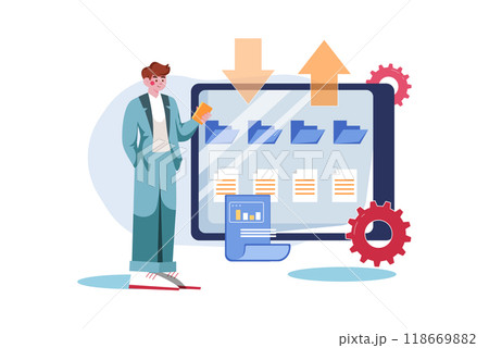 Authentication Security Illustration concept on a white background 118669882