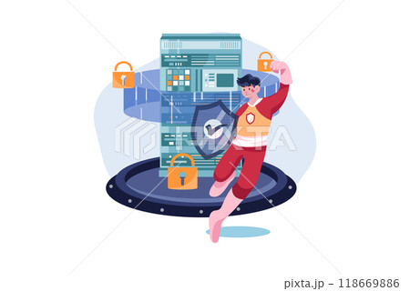 Authentication Security Illustration concept on a white background 118669886