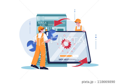 Authentication Security Illustration concept on a white background 118669890