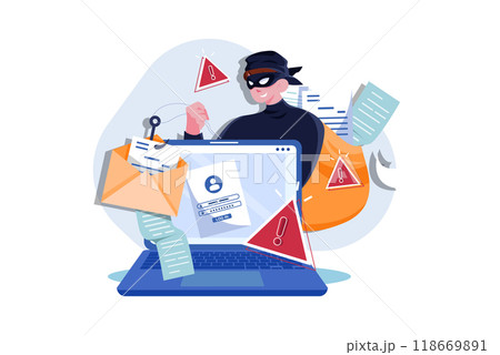 Authentication Security Illustration concept on a white background 118669891