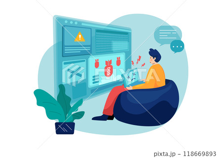 Authentication Security Illustration concept on a white background 118669893