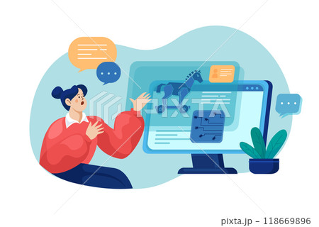 Authentication Security Illustration concept on a white background 118669896