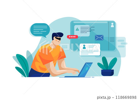 Authentication Security Illustration concept on a white background 118669898