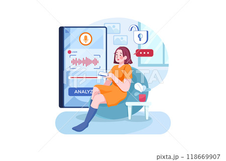 Authentication Security Illustration concept on a white background Authentication Security Illustration concept on a white background 118669907